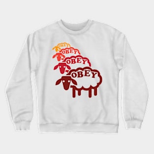 Obey Sheep Line Warm Crewneck Sweatshirt